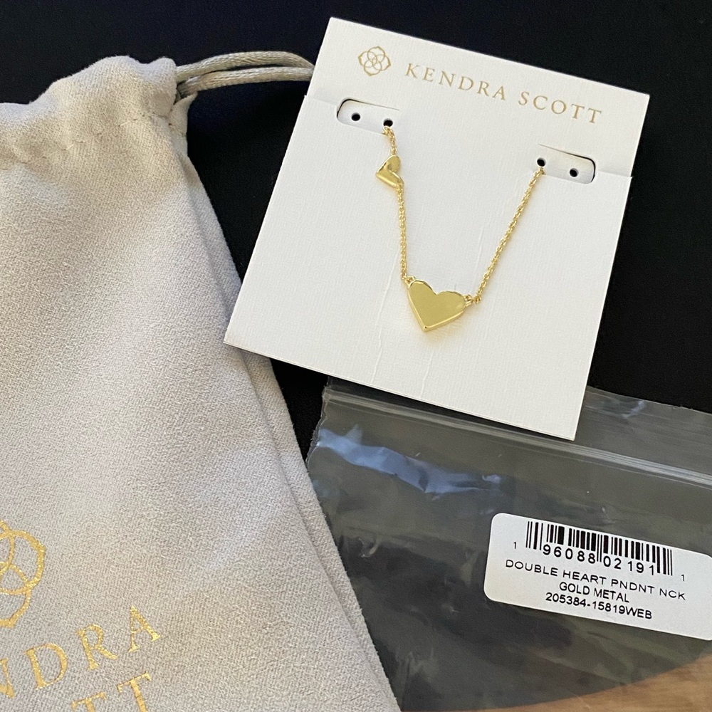 Kendra Scott Double Heart Pendant Necklace